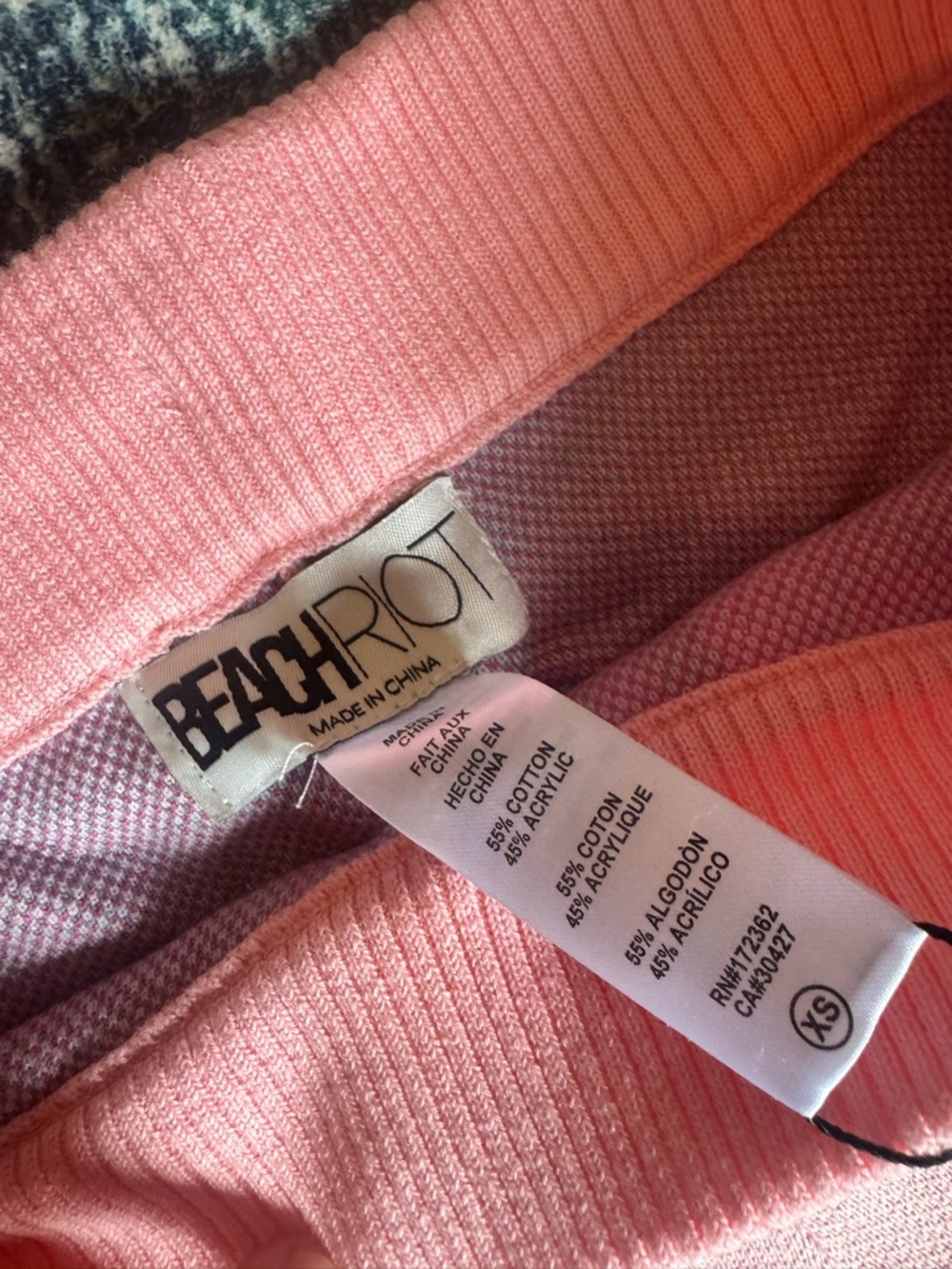 NWT Beach Riot Pink Champagne Ski Club Knit Callie Sweater & Balboa Shorts Set - Picture 7 of 11